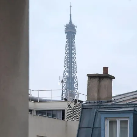 49M With Balcony-Wifi And View On Tour Eiffel Appartement Parijs